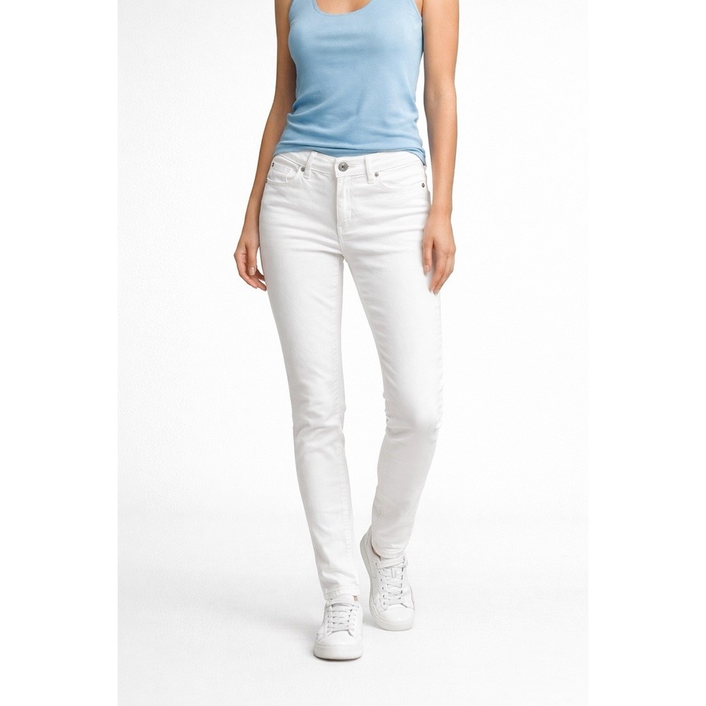 Celebrity Pink White Skinny Leg Stretch Pockets Slimming Jeans Womens Size 1/25